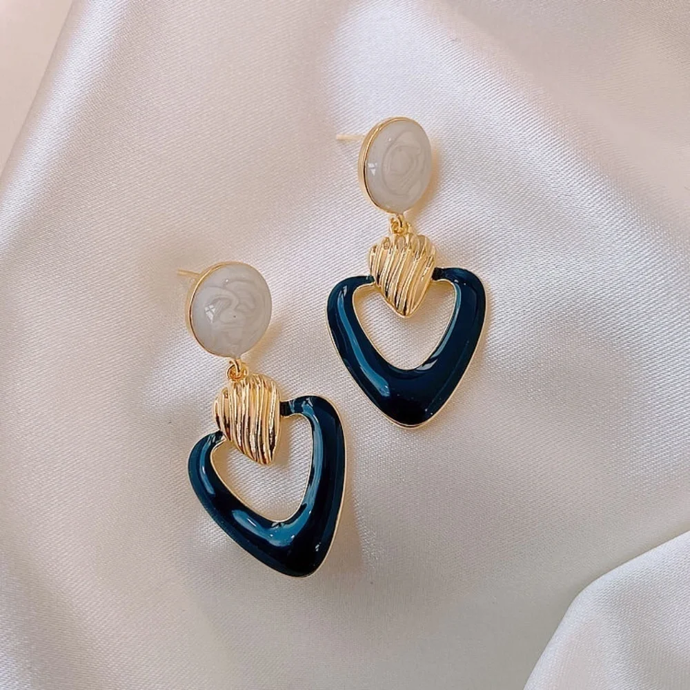 *DAGNY* Gold x Blue Fashion Dangle Earrings